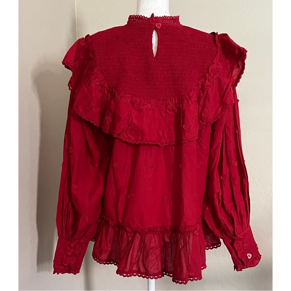 FARM Rio Red Ruffled Blouse - Picture 5 of 9